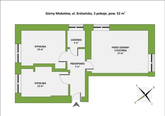 mieszkanie na sprzedaż - Warszawa, Mokotów, Górny Mokotów, Króżańska